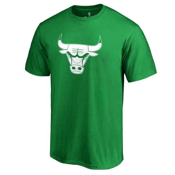 Chicago Bulls Fanatics Branded Kelly Green St. Patrick's Day White Logo T-Shirt - Click Image to Close
