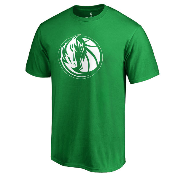 Dallas Mavericks Branded Kelly Green St. Patrick's Day White Logo T-Shirt