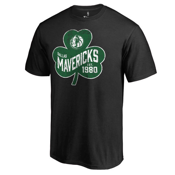 Dallas Mavericks Fanatics Branded Black Big & Tall St. Patrick's Day Paddy's Pride T-Shirt