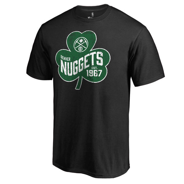 Denver Nuggets Fanatics Branded Black Big & Tall St. Patrick's Day Paddy's Pride T-Shirt