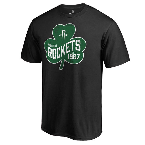 Houston Rockets Fanatics Branded Black Big & Tall St. Patrick's Day Paddy's Pride T-Shirt