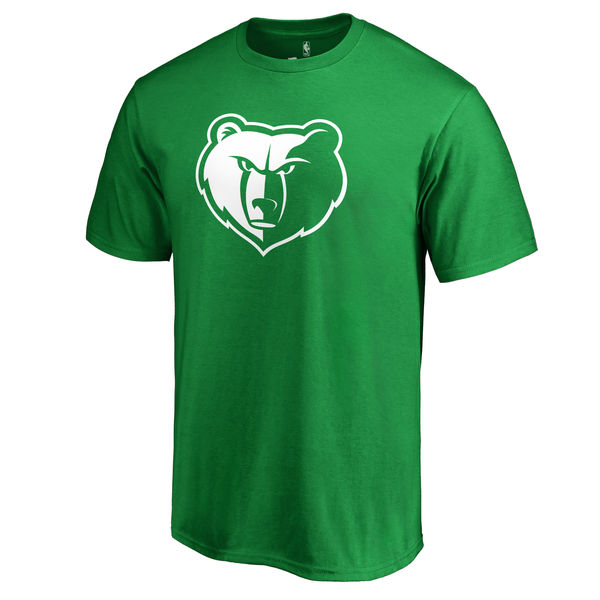 Memphis Grizzlies Fanatics Branded Kelly Green St. Patrick's Day White Logo T-Shirt