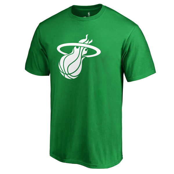 Miami Heat Fanatics Branded Kelly Green St. Patrick's Day White Logo T-Shirt