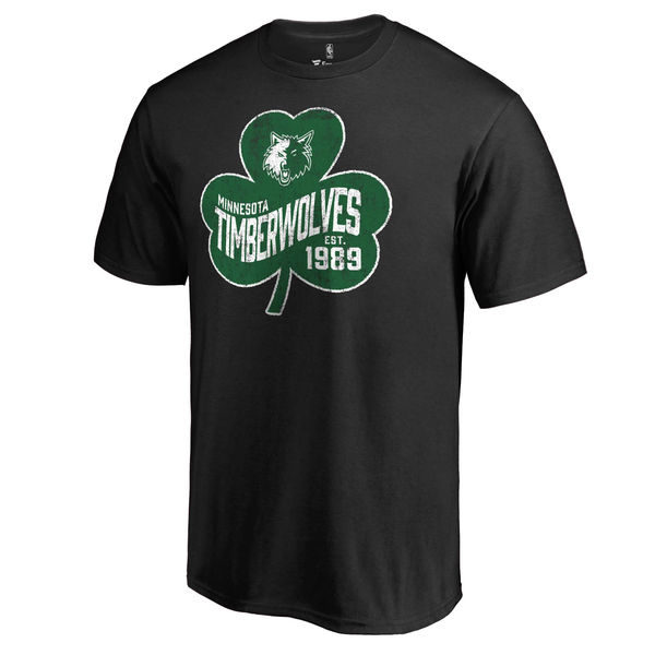 Minnesota Timberwolves Fanatics Branded Black Big & Tall St. Patrick's Day Paddy's Pride T-Shirt