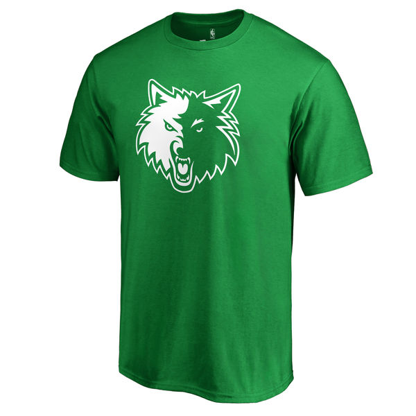 Minnesota Timberwolves Fanatics Branded Kelly Green St. Patrick's Day White Logo T-Shirt
