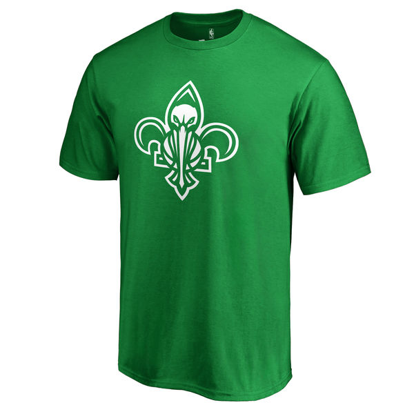 New Orleans Pelicans Fanatics Branded Kelly Green St. Patrick's Day White Logo T-Shirt New Orleans Pelicans Fanatics Branded Kelly Green St. Patrick's Day White Logo T-Shirt