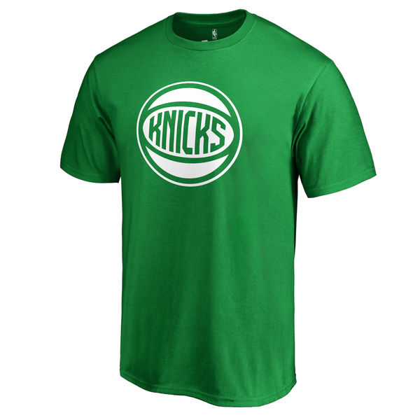 New York Knicks Fanatics Branded Kelly Green St. Patrick's Day White Logo T-Shirt