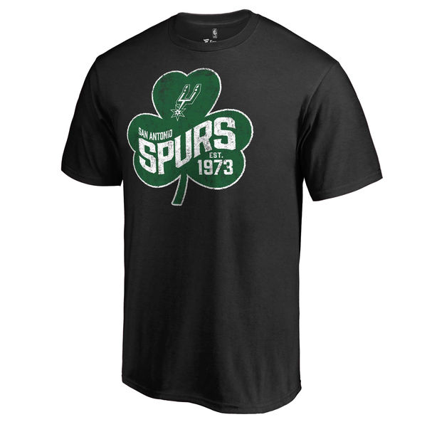 San Antonio Spurs Fanatics Branded Black Big & Tall St. Patrick's Day Paddy's Pride T-Shirt