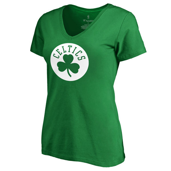 Boston Celtics Fanatics Branded Kelly Green St. Patrick's Day White Logo Women's T-Shirt