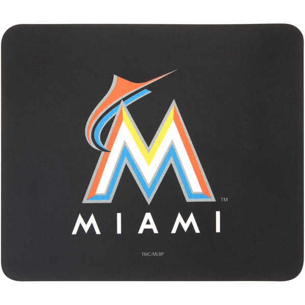 Miami Marlins Black Gaming/Office MLB Mouse Pad