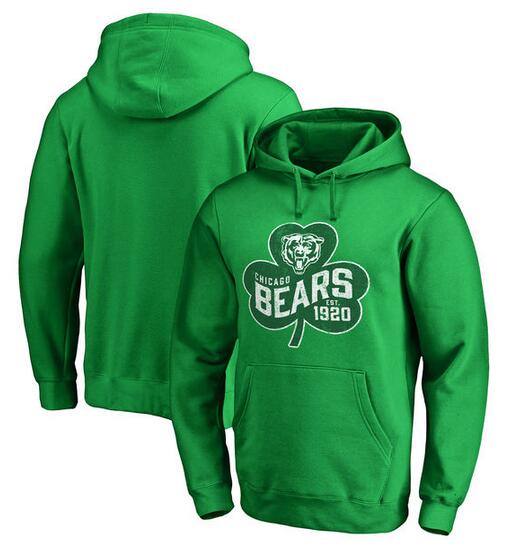 Chicago Bears Pro Line by Fanatics Branded St. Patrick's Day Paddy's Pride Pullover Hoodie Kelly Green