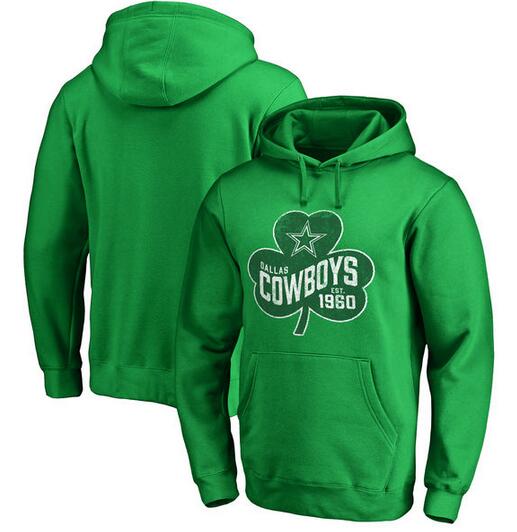 Dallas Cowboys Pro Line by Fanatics Branded St. Patrick's Day Paddy's Pride Pullover Hoodie Kelly Green