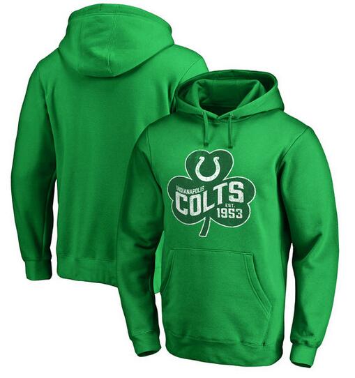 Indianapolis Colts Pro Line by Fanatics Branded St. Patrick's Day Paddy's Pride Pullover Hoodie Kelly Green - Click Image to Close