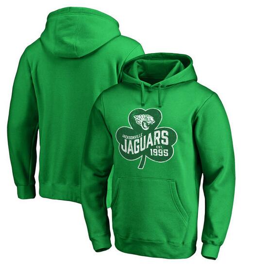 Jacksonville Jaguars Pro Line by Fanatics Branded St. Patrick's Day Paddy's Pride Pullover Hoodie Kelly Green