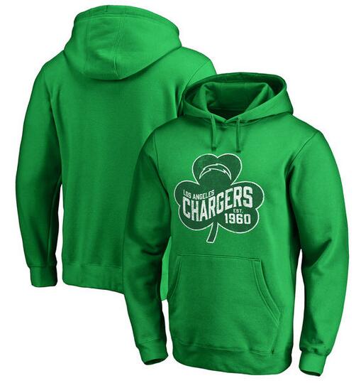 Los Angeles Chargers Pro Line by Fanatics Branded St. Patrick's Day Paddy's Pride Pullover Hoodie Kelly Green