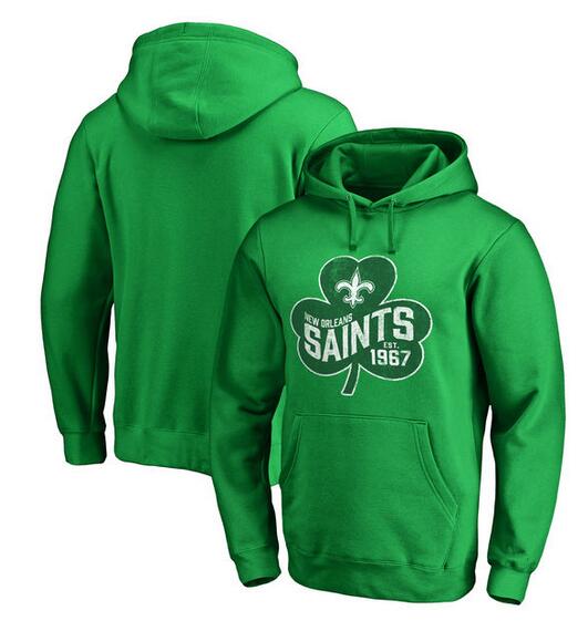 New Orleans Saints Pro Line by Fanatics Branded St. Patrick's Day Paddy's Pride Pullover Hoodie Kelly Green