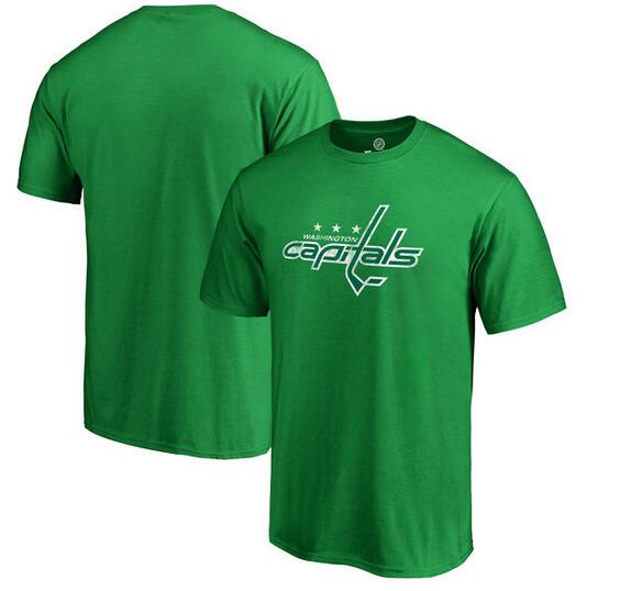 Washington Capitals Fanatics Branded St. Patrick's Day White Logo T-Shirt Kelly Green