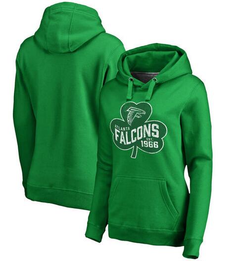 Atlanta Falcons Pro Line by Fanatics Branded Women's St. Patrick's Day Paddy's Pride Pullover Hoodie Kelly Green