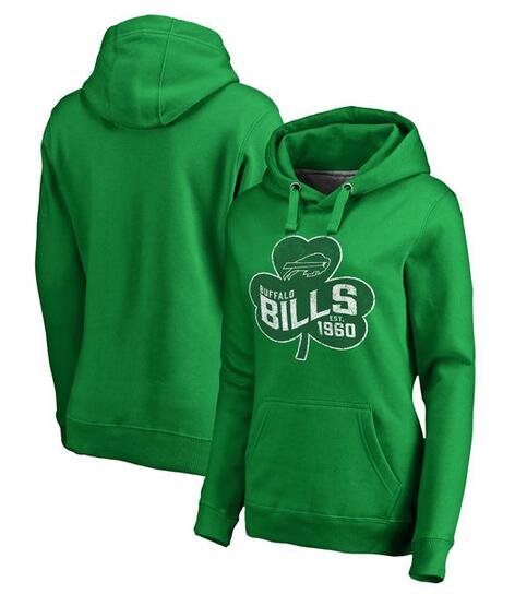 Buffalo Bills Pro Line by Fanatics Branded Women's St. Patrick's Day Paddy's Pride Pullover Hoodie Kelly Green
