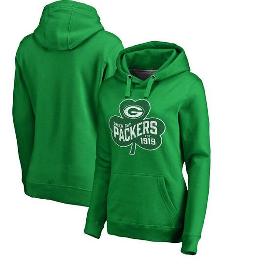 Green Bay Packers Pro Line by Fanatics Branded Women's St. Patrick's Day Paddy's Pride Pullover Hoodie Kelly Green