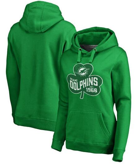 Miami Dolphins Pro Line by Fanatics Branded Women's St. Patrick's Day Paddy's Pride Pullover Hoodie Kelly Green