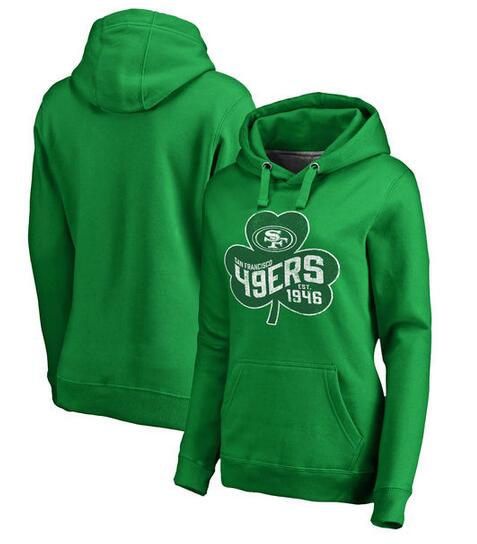 San Francisco 49ers Pro Line by Fanatics Branded Women's St. Patrick's Day Paddy's Pride Pullover Hoodie Kelly Green