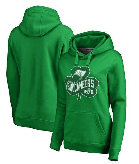 Tampa Bay Buccaneers Pro Line by Fanatics Branded Women's St. Patrick's Day Paddy's Pride Pullover Hoodie Kelly Green