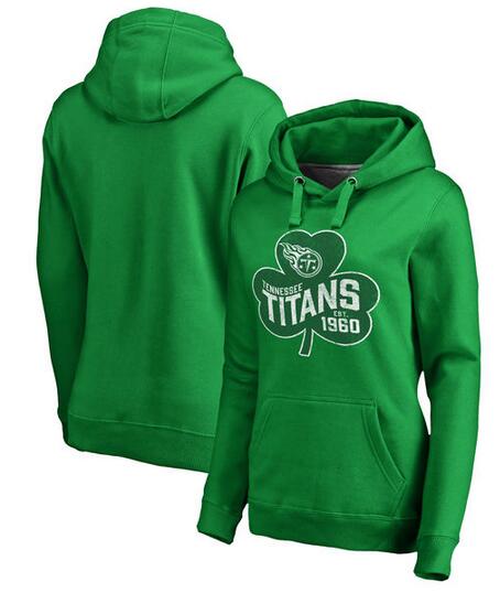 Tennessee Titans Pro Line by Fanatics Branded Women's St. Patrick's Day Paddy's Pride Pullover Hoodie Kelly Green