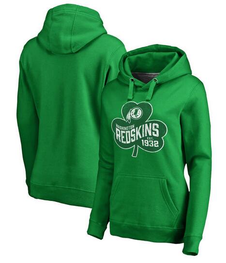 Washington Redskins Pro Line by Fanatics Branded Women's St. Patrick's Day Paddy's Pride Pullover Hoodie Kelly Green
