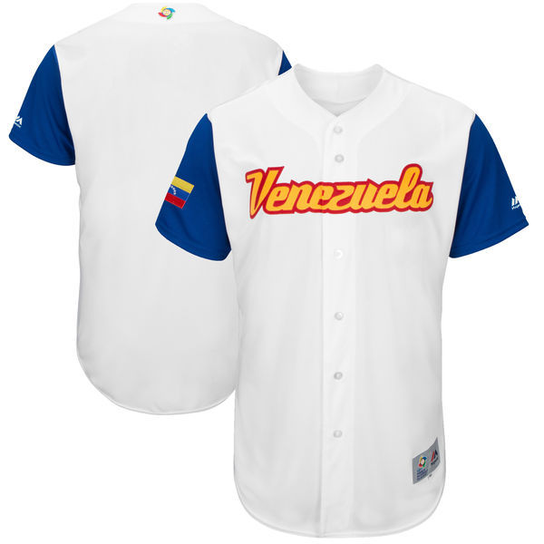 Men's Venezuela Baseball Majestic White 2017 World Baseball Classic Authentic Team Jersey