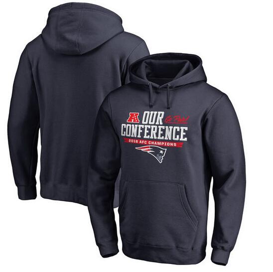 New England Patriots Pro Line by Fanatics Branded 2016 AFC Conference Champions Big & Tall Our Conference Pullover Hoodie Navy