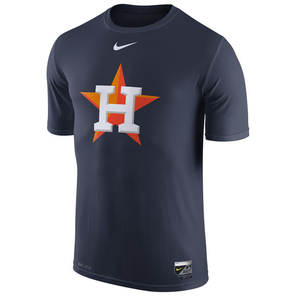 Men's Houston Astros Nike Navy Authentic Collection Legend Logo 1.5 Performance T-Shirt