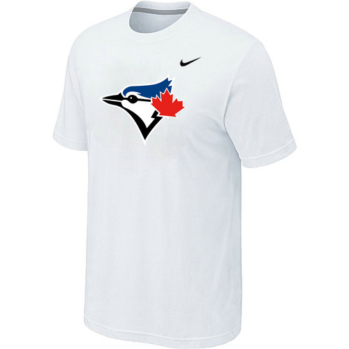 Men's Toronto Blue Jays Fresh Logo White T-Shirt - Click Image to Close