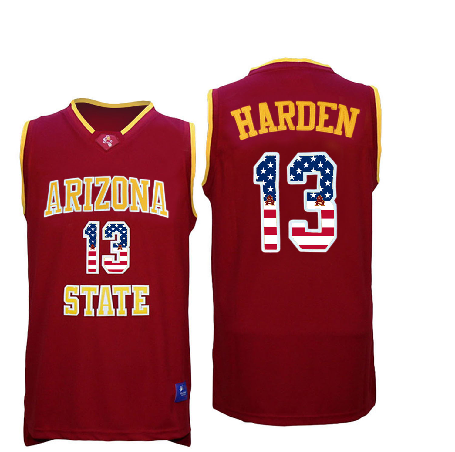 Arizona State Sun Devils 13 James Harden 13 Red College Basketball Jersey