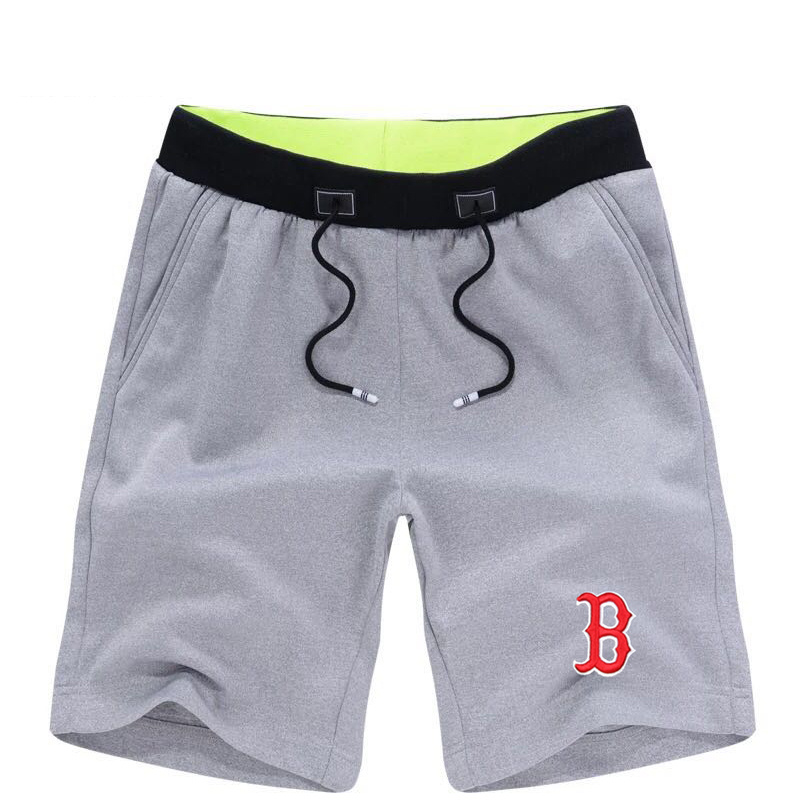Men's Boston Red Sox Team Logo Grey Baseball Shorts