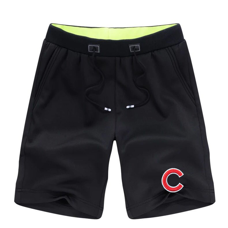 Men's Chicago Cubs Team Logo Black Baseball Shorts