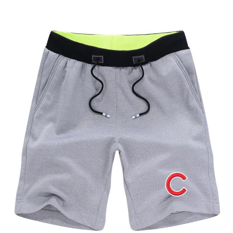 Men's Chicago Cubs Team Logo Grey Baseball Shorts