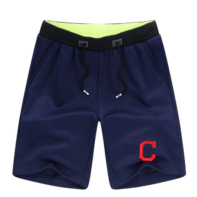Men's Cleveland Indians Team Logo Navy Baseball Shorts
