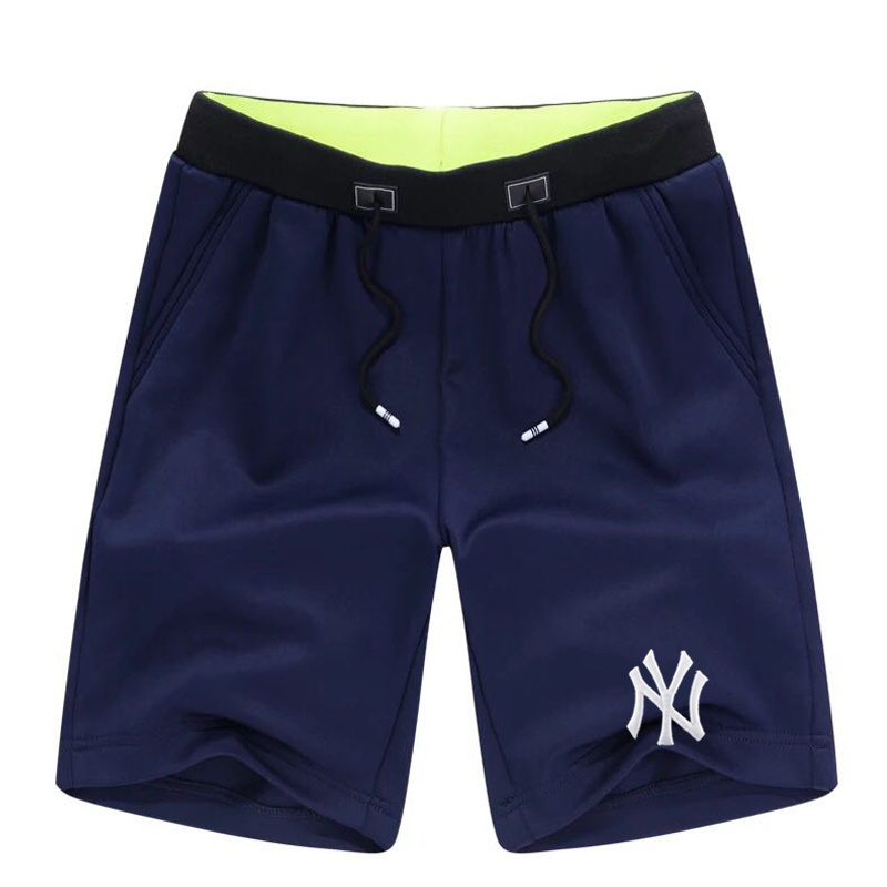 Men's New York Yankees Team Logo Navy Baseball Shorts - Click Image to Close