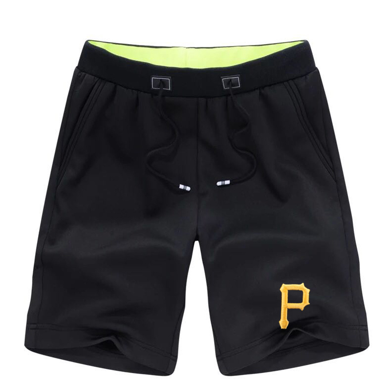 Men's Pittsburgh Pirates Team Logo Black Baseball Shorts
