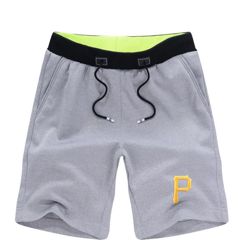 Men's Pittsburgh Pirates Team Logo Grey Baseball Shorts