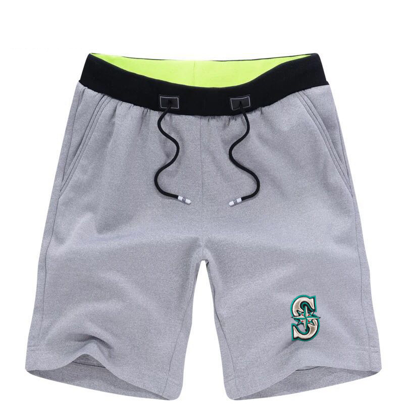 Men's Seattle Mariners Team Logo Grey Baseball Shorts