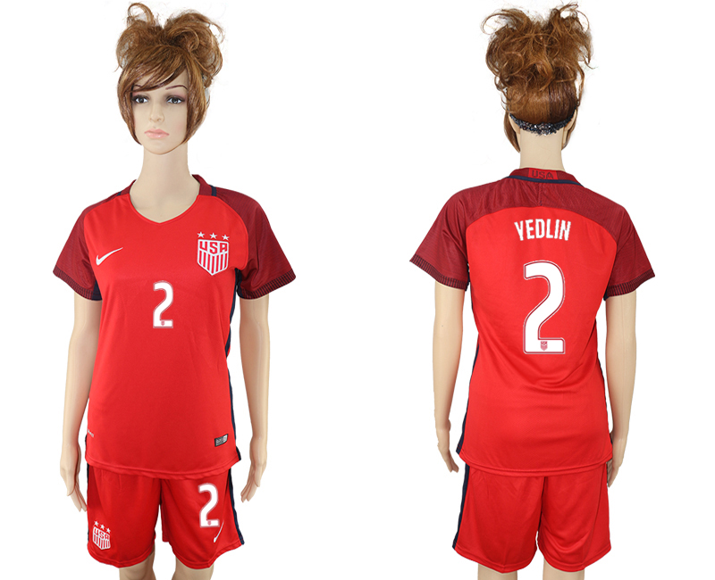 2017-18 USA 2 YEDLIN Women Away Soccer Jersey 2017-18 USA 2 YEDLIN Women Away Soccer Jersey
