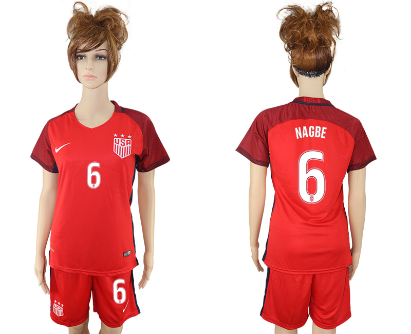 2017-18 USA 6 NAGBE Women Away Soccer Jersey