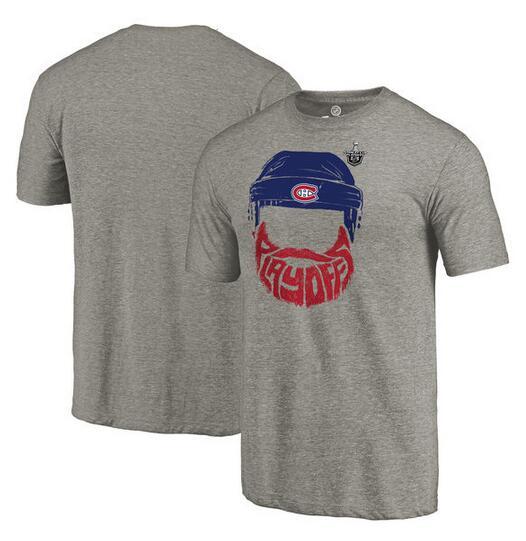 Canadiens 2017 Stanley Cup Playoffs Gray Men's Short Sleeve T-Shirt