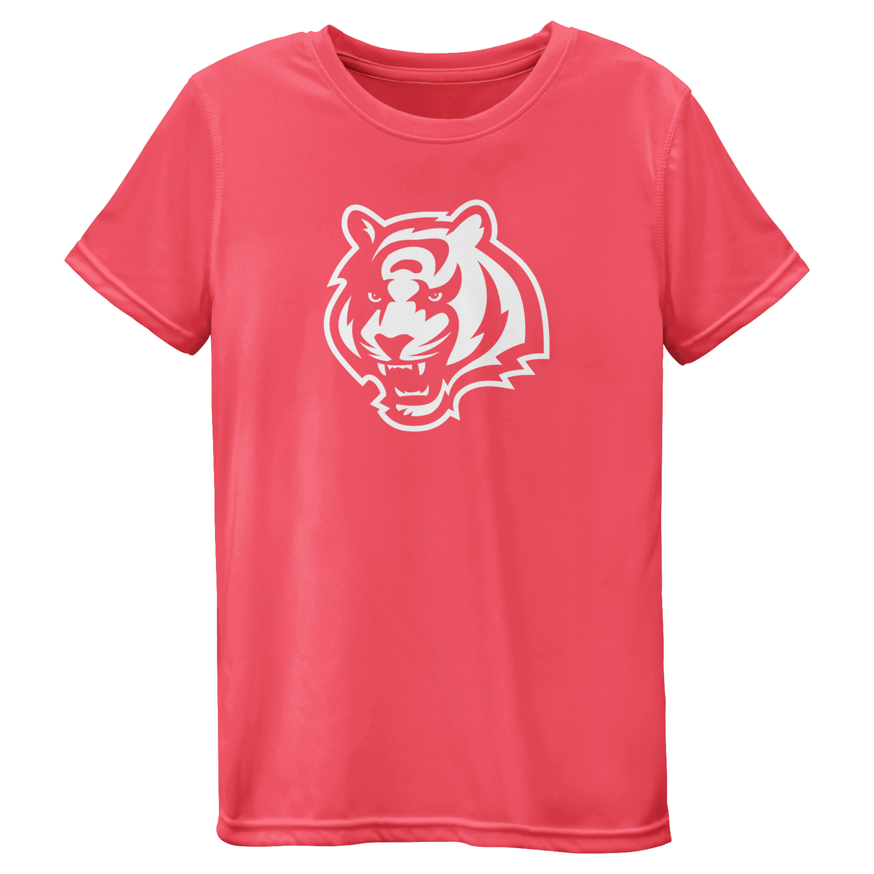Cincinnati Bengals Girls Youth Pink Neon Logo T-Shirt - Click Image to Close