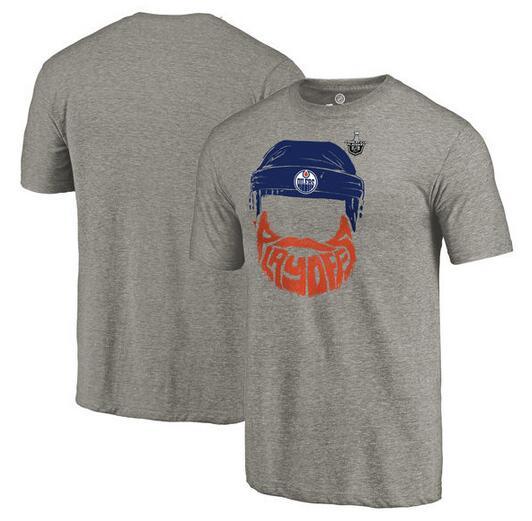 Oilers 2017 Stanley Cup Playoffs Gray Men's Short Sleeve T-Shirt