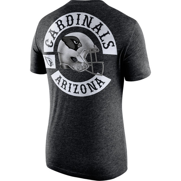 Men's Arizona Cardinals Nike Black Helmet Tri Blend T-Shirt2