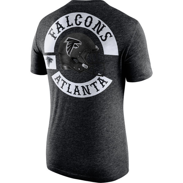 Men's Atlanta Falcons Nike Black Helmet Tri Blend T-Shirt2