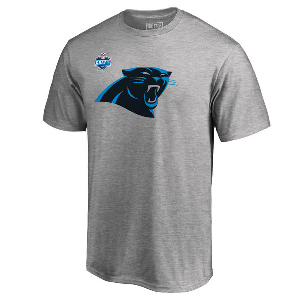 Men's Carolina Panthers Pro Line by Fanatics Branded Heather Gray 2017 NFL Draft Athletic Heather T-Shirt